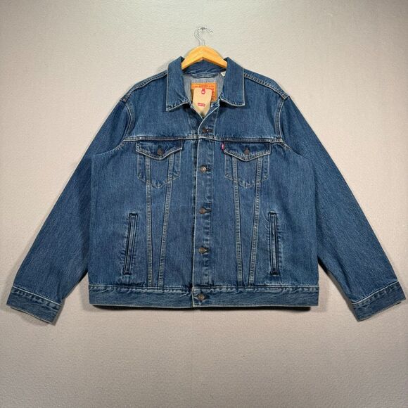 Asian American Girl Club Night 8084 Thuy Levis Denim‎ Jean Jacket Womens XL Blue